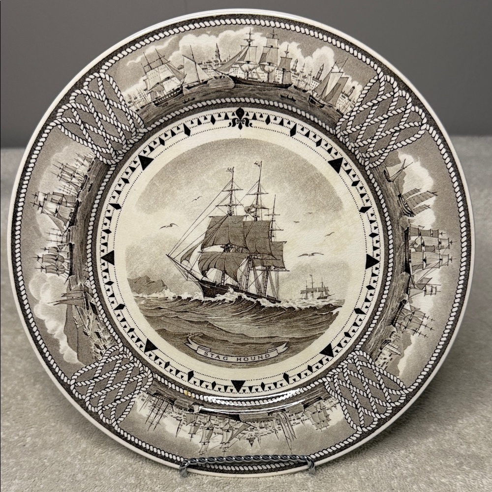 Wedgwood The American Clipper Ship Plate "Stag Hound"